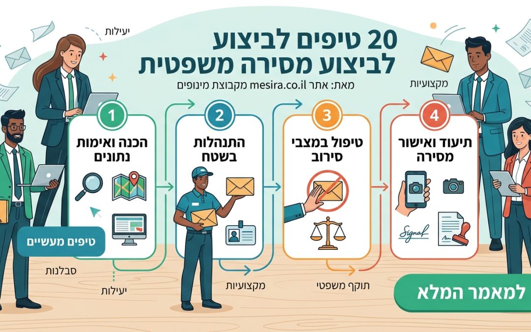 20 טיפים לביצוע מסירה משפטית כהלכה