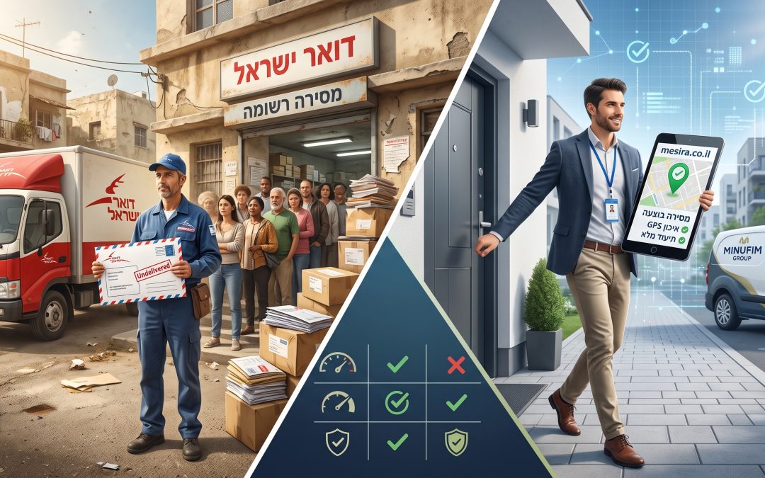 מה ההבדל בין מסירה משפטית עם דואר ישראל למסירה משפטית באמצעות חברת מסירות משפטיות?