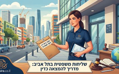 שליחות משפטית בתל אביב: המדריך המלא למסירה משפטית נכונה ויעילה