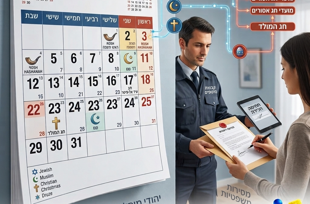 מתי מותר לבצע מסירה משפטית בישראל? המדריך המלא לזמנים, חגים, פגרות וטכנולוגיה