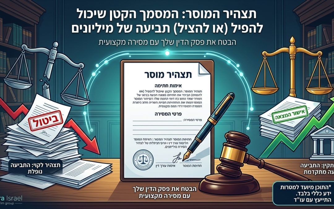 תצהיר המוסר: כל מה שצריך לדעת